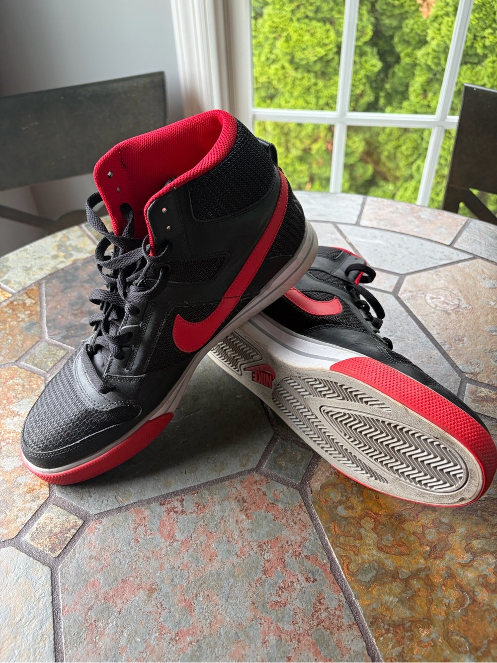 Nike Delta Force High AC Black Red Basketball Skateboarding sneakers Sz 11.5